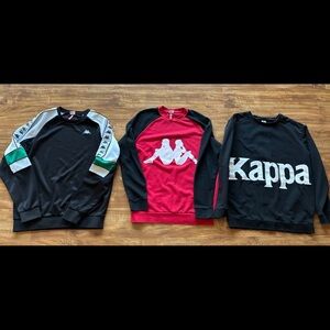 Lot 3 KAPPA Sportswear Unisex Women Mens Big Boys Girls Logo Sweatshirt XL XXL